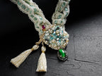 Spring Tip – Silk Mortar Necklace with Ribbon and Stones