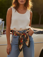 Renkli İz – 1990’lardan Uyarlama Dantelli Antika Yazma Örtü